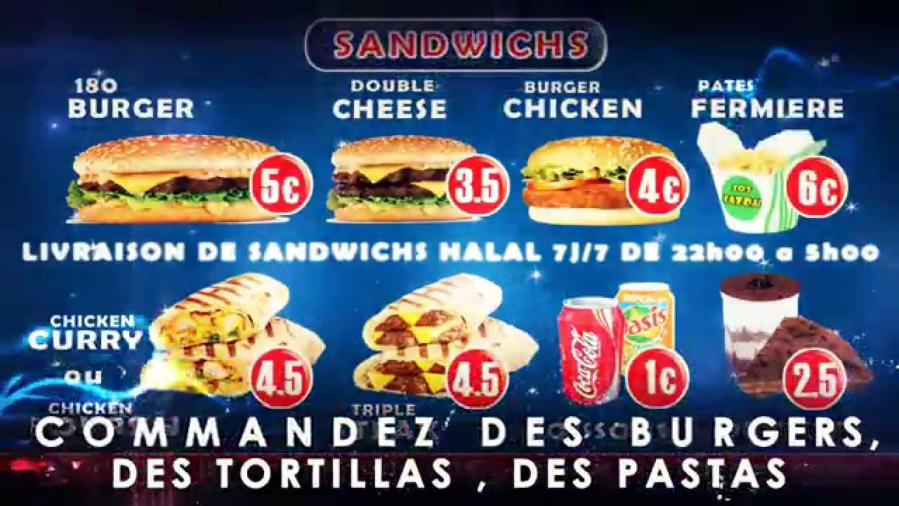 livraison sandwich nuit tours