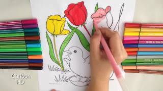 Free Flower Coloring Pages For Kids - Flower Coloring Pages - Cartoon HD ✔