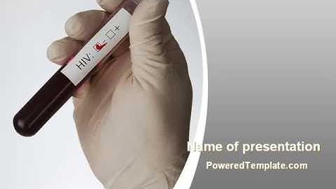 Testing Yourself For HIV PowerPoint Template by PoweredTemplate.com