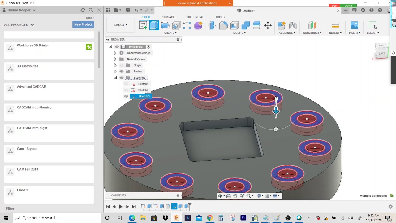 Fusion 360 CAM Tutorial Bolt Circles, Counterbore, Drilling and 2D