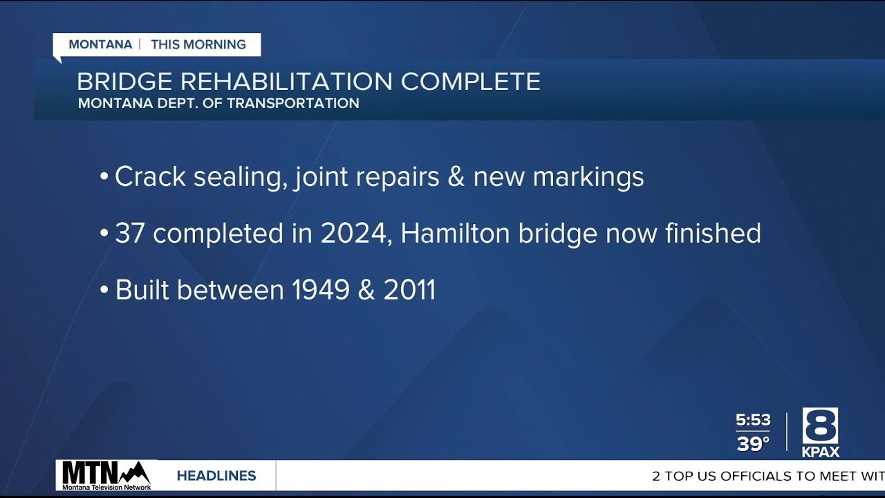 Work to rehab Western Montana bridges complete