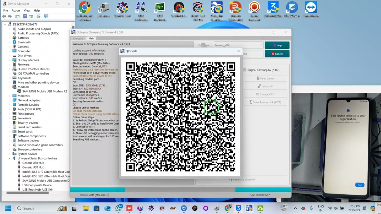 Samsung galaxy A05 finance unlock by octopus box All activation and Tools 🔥💯💯💯