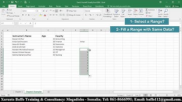 Teach Yourself Visually Excel 2016 #02, Af-Somali
