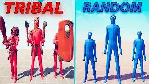 TRIBAL TEAM vs RANDOM UNITS TEAM - Totally Accurate Battle Simulator | TABS