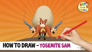 How to draw Yosemite Sam | Looney Toons Show | Cartoon Network | Art Club for Kids