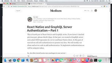 React Native and GraphQL Server Authentication — Part 1