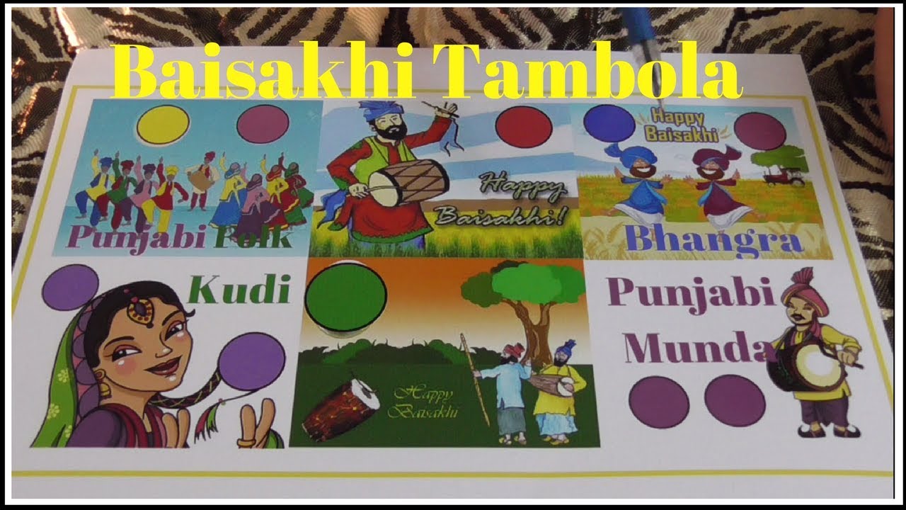 Baisakhi Tambola, Punjabi Theme Party Game (Kitty Fun Game ) YouTube