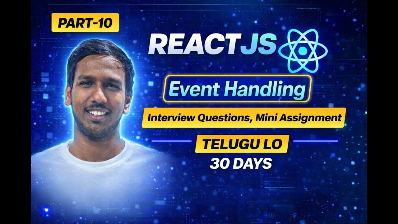 Event Handling in Reactjs | Telugu | #reactjs #reactjstelugu # ...