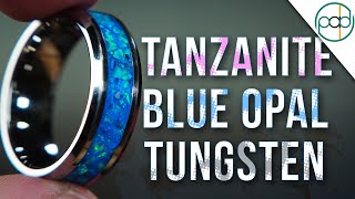 Tanzanite + Blue Opal + Tungsten Ring | QC: 11