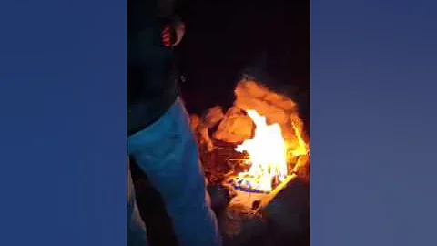Drinking in the woods