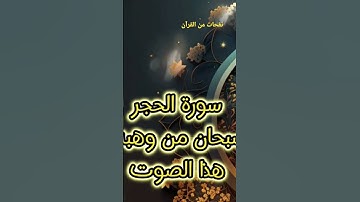 ماتيسر من سورة الحجر سبحانه من وهبه هذا الصوت #رمضان #اكسبلور #explore #quran #قراءة_القرآن_الكريم