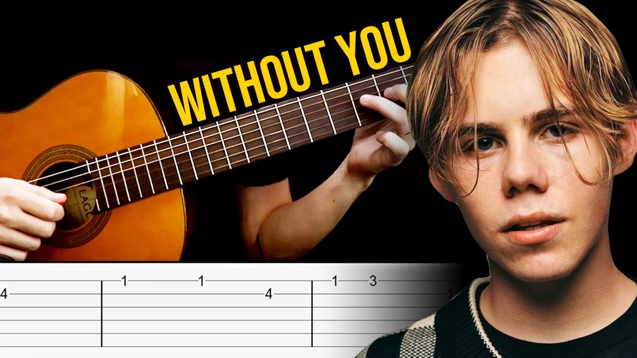 WITHOUT YOU Guitar Tabs Tutorial (THE KID LAROI) YouTube