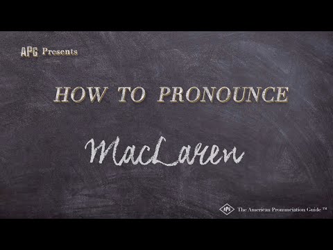 Mclaren Pronunciation