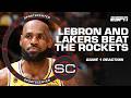 NBA Playoffs Game 1 Reaction 🍿 Shorthanded Lakers top Rockets without KD | SportsCenter