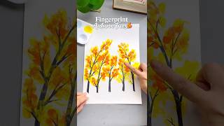 Easy Fingerprint Autumn Tree Art 🍂 | Fall Craft Idea