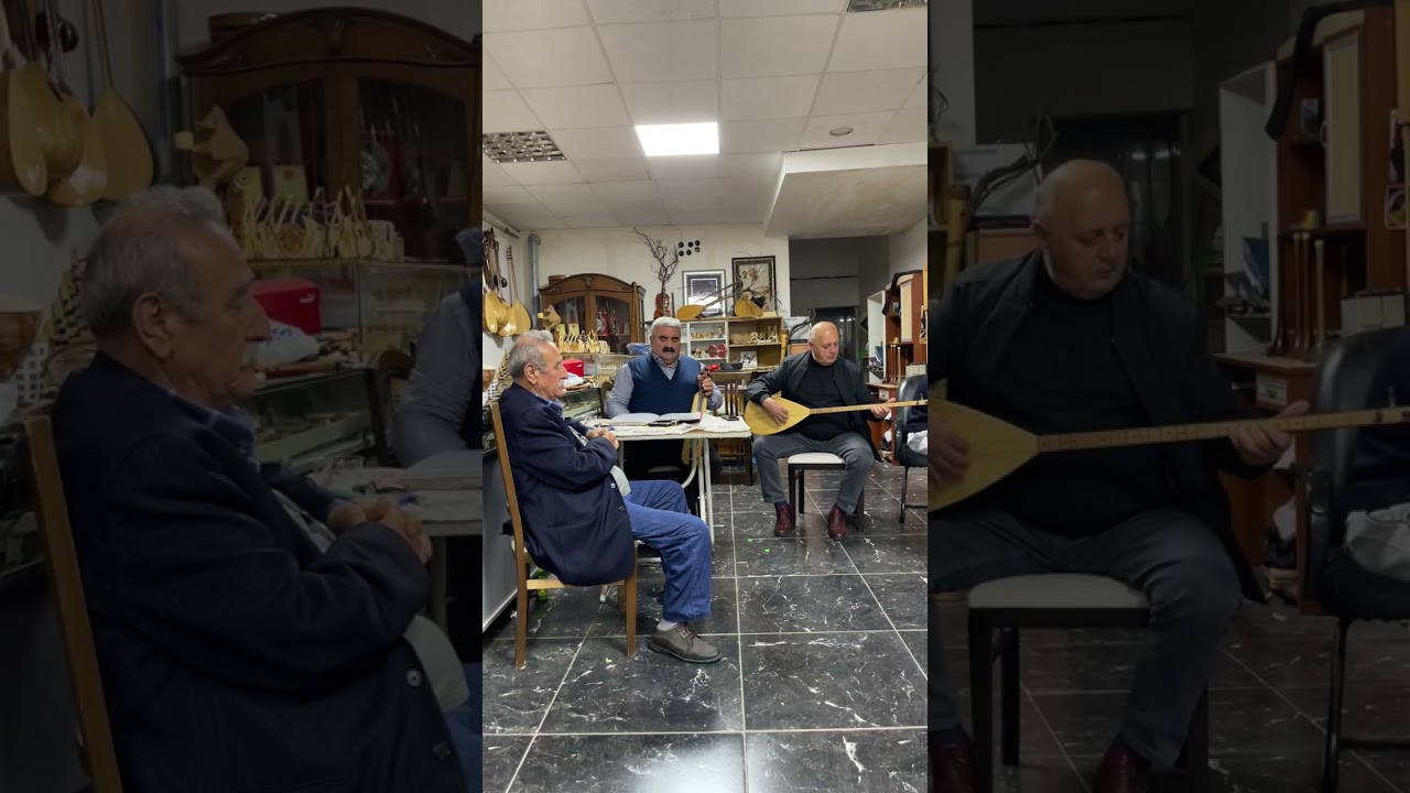 Kemençe ve bağlama cengiz ustanın atölyesinde türküler Barış Özcan Tuncay Gündoğdu