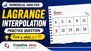 Lagrange Interpolation Practice question | Numerical Analysis | BSc Honours Maths | Engineering