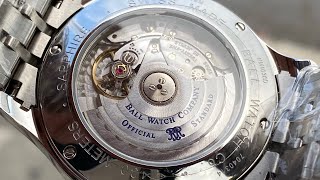 [ Flawless Finish ] Ball Trainmaster 60 NM1038D-SJ-WH Blue Hands Arabic Numerals - 0774.15.2345