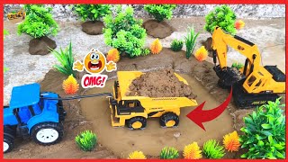 OMG! Dump Truck Stuck in Deep Mud – Can the Excavator Save It? 😱RC Video