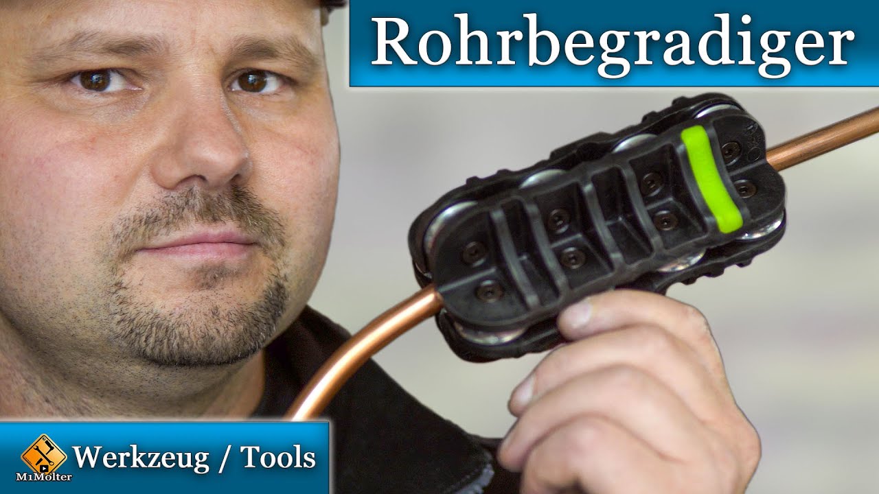 Verbogenes Rohr Richten mit dem Kwix Rohrbegradiger.