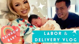 LABOR & DELIVERY VLOG OF OUR RAINBOW BABY / PLANNED INDUCTION / POSITIVE BIRTH STORY / 39 WEEKS