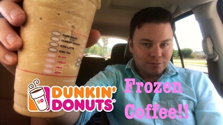 NEW FROZEN COFFEE DUNKIN' DONUTS REVIEW | Must Or Bust screenshot 5