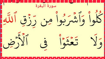 تعلم القراءة والكتابة من سورة البقرة آية56