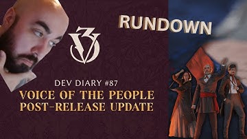 Victoria 3: (Sorry for Scuffed Video) - Dev Diary #87 Rundown - FUTURE Updates & Design Philosophy