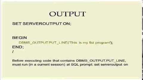 Introduction to PL SQL Online Training Classes part 1