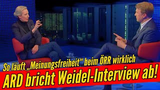 Unfassbar! Öffentlich Rechtlicher bricht Interview ab, als Weidel zu ehrlich wird!