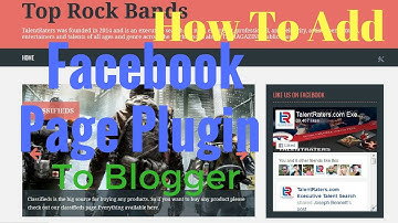 How to Add A Facebook Page Plugin to Blogger Or How to Add Facebook Page in Blogger 2017-18