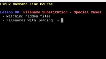Linux Filename Substitution - Special Cases
