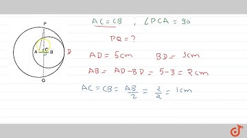 In Figure,    two circles with centres  ltmath gt  ltmrow gt  ltmi gtA lt/mi gt ltmo gt 