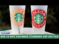 Personalized Starbucks Cup:  How to Edit FREE Cold Cup SVG File!