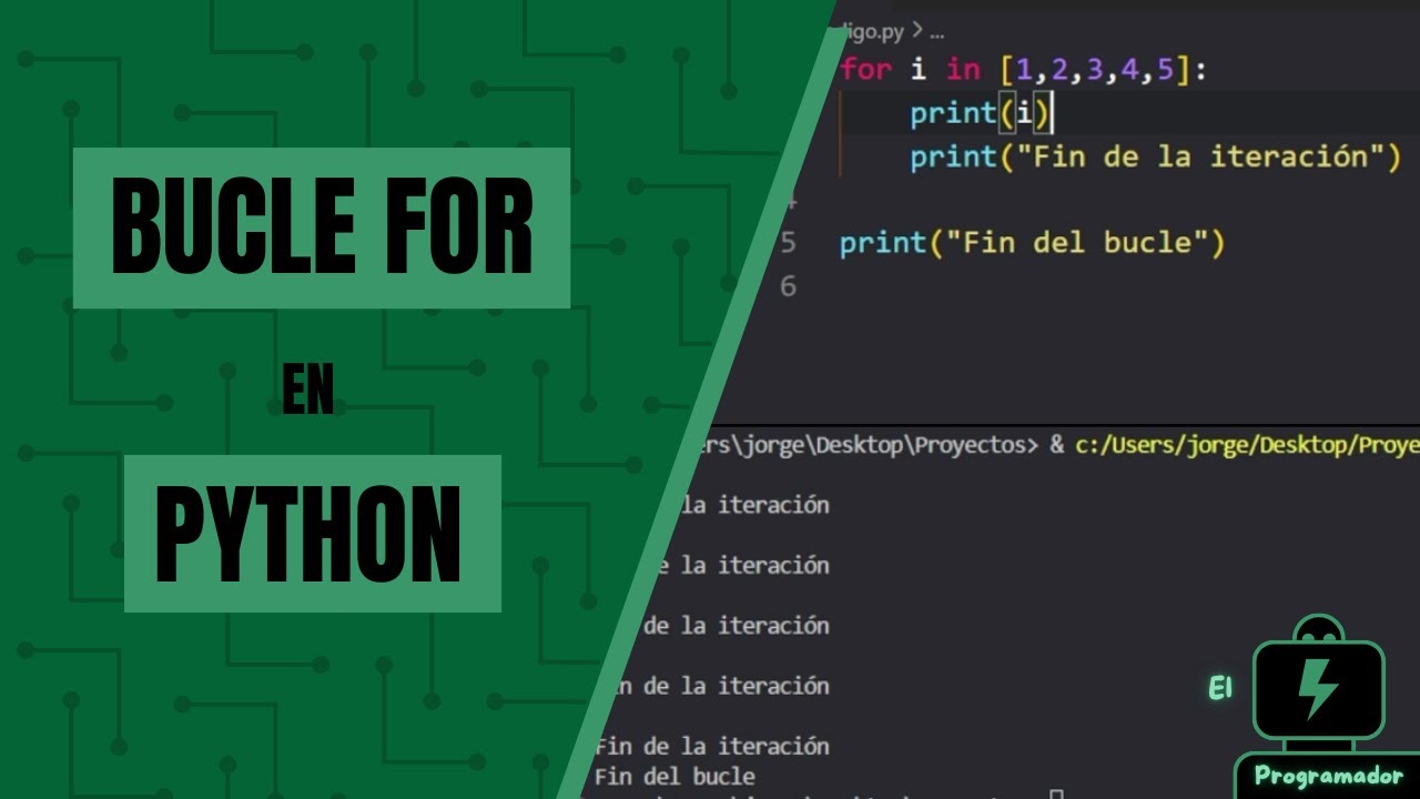 Bucle FOR en Python - YouTube