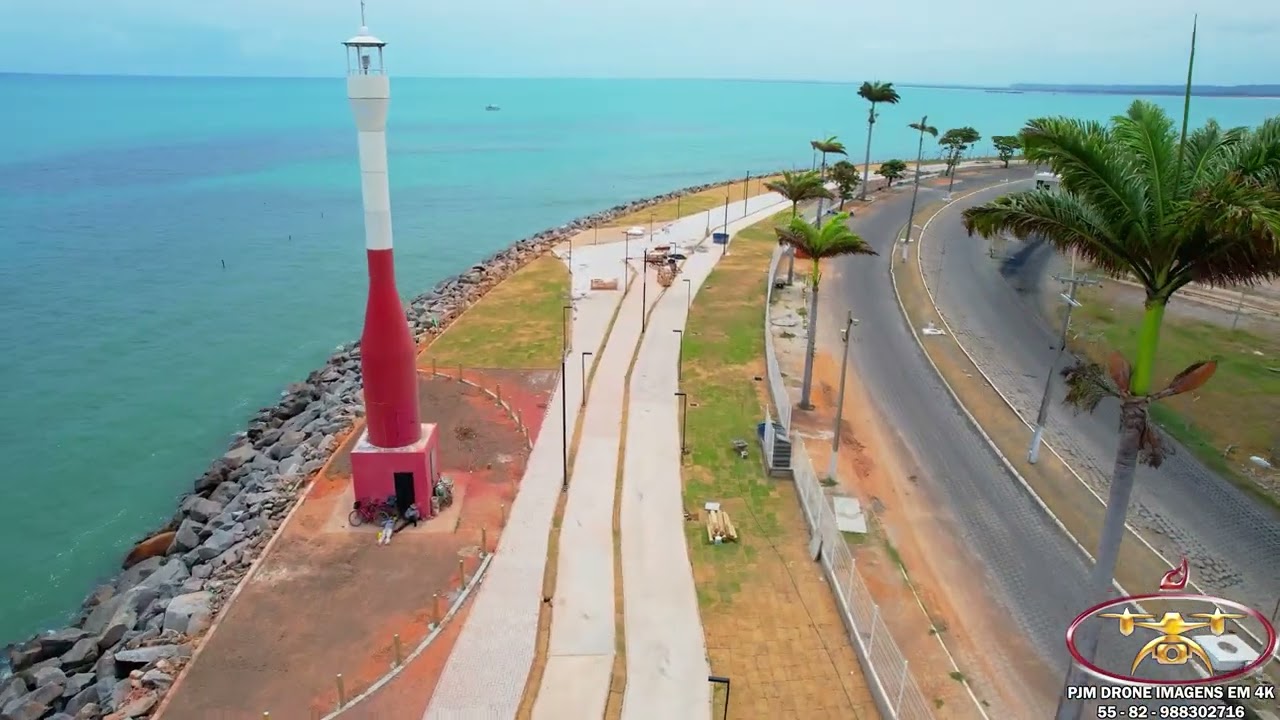 Строительные работы на набережной порта Харагуа | Масейо | Алагоас, Бразилия | 4K вид с воздуха |...
