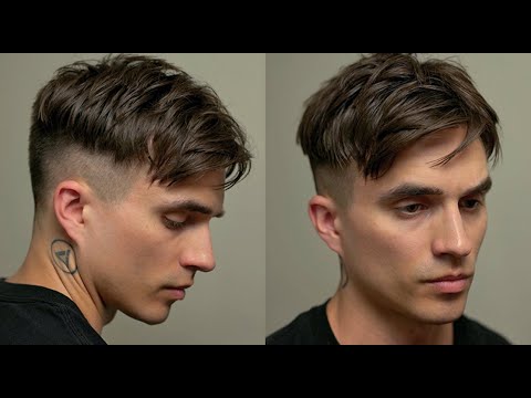Easy Messy Textured Hairstyle + Mid Skin Fade For Men 2021 - Youtube