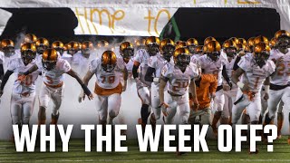 Why do Alabama's Class 7A teams get a week off before the state championship game?