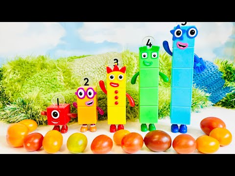 Numberblocks Toy Characters Counting Tomatoes and Fun Surprise Mini Opening @TinyTreasuresandToys