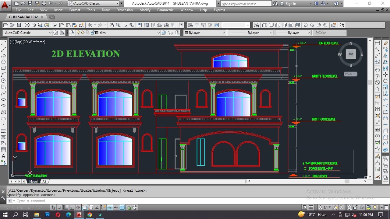 Complete AutoCAD (2D) Elevation in Hindi for Beginners - YouTube