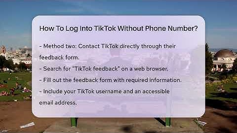 How To Log Into TikTok Without Phone Number? - Everyday-Networking