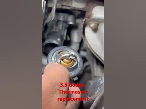 3.5 dodge challenger thermostat replacement. - YouTube