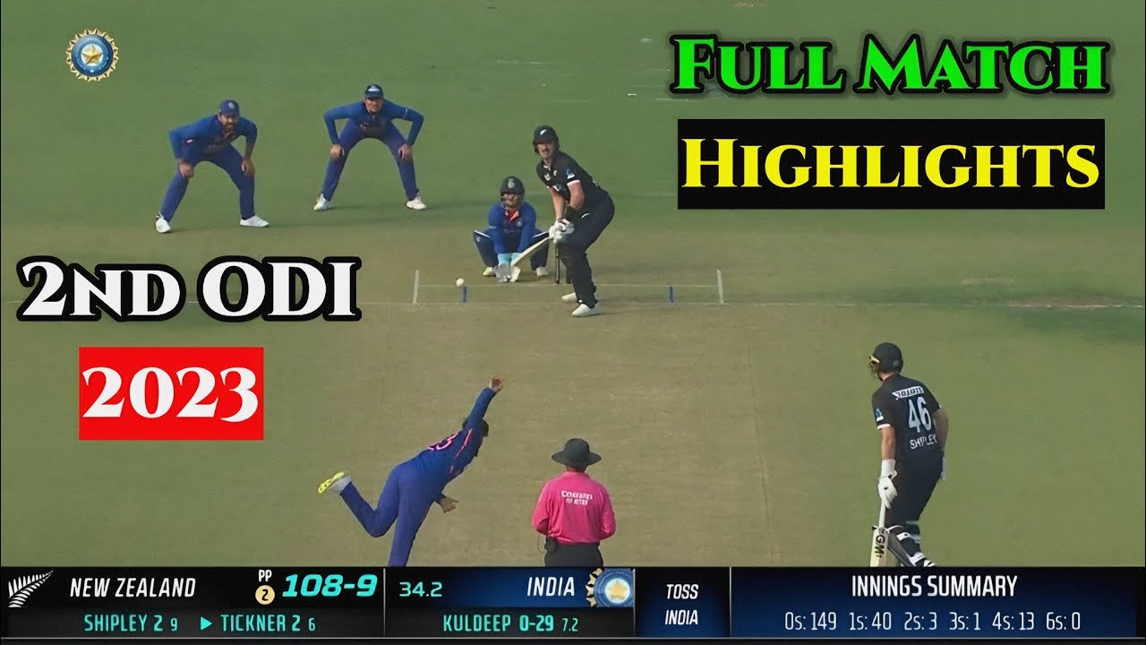India vs New Zealand Full Match Highlights 2023 | IND vs NZ 2nd ODI ...