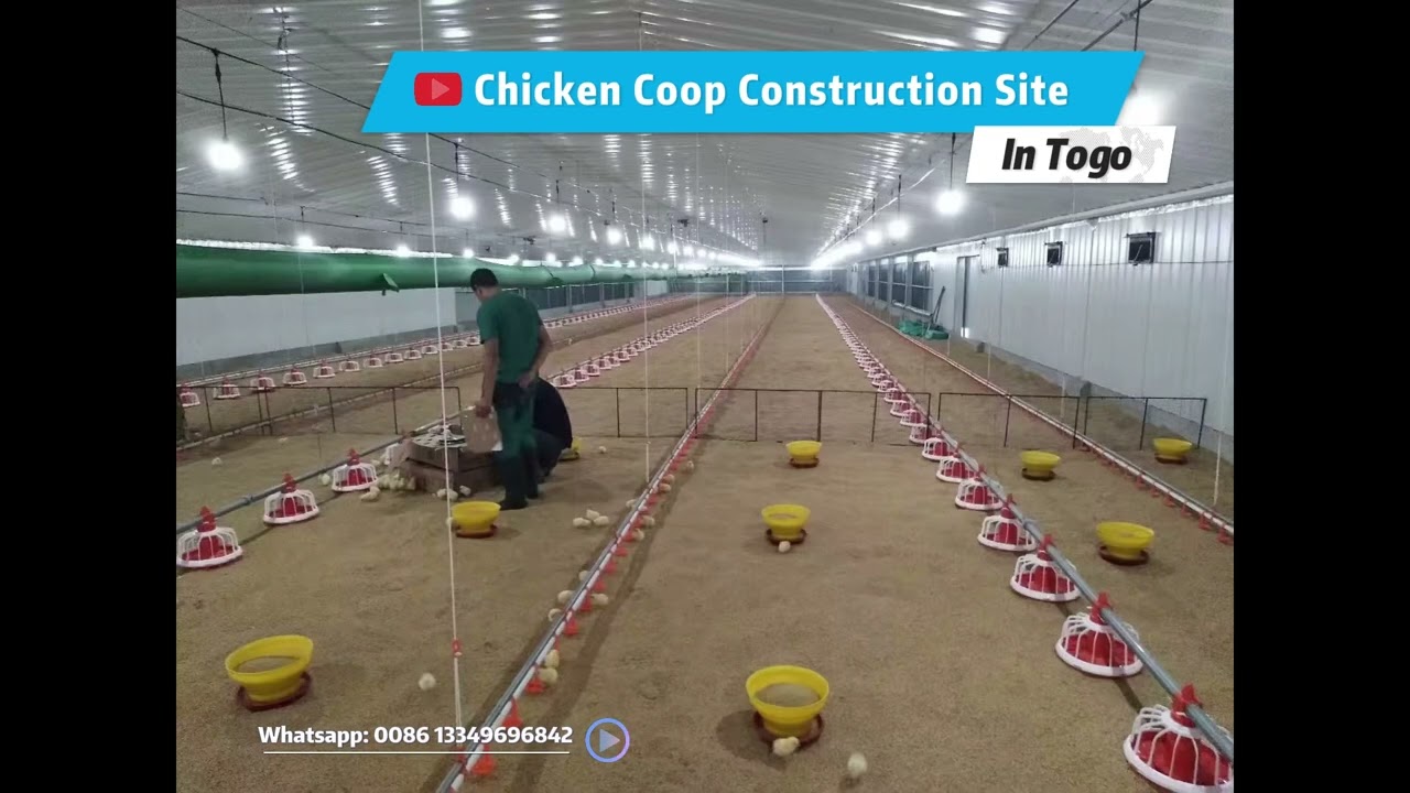 Construction site of chicken house in Togo