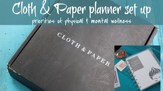 Cloth and Paper disc bound set up focusing on both physical and mental health. #clothandpaper