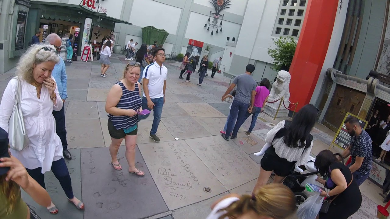Chinese theatre walk of fame, Hollywood - YouTube