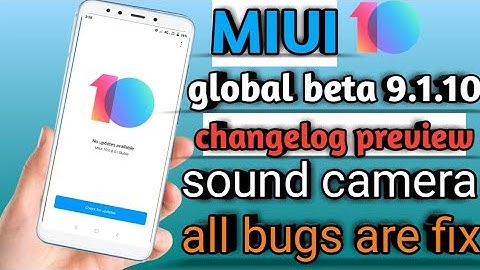 MIUI 10 9.1.10 Global Beta Rom Update | New features | All bugs are fix | in hindi