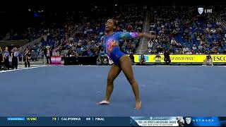 Selena Harris Near Perfect Floor UCLA vs Arizona 2024 9.975