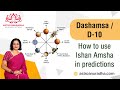 How to use Ishan Amsha rulers in predictions | dashansh deities | Ishaan amsha | Dashamsa