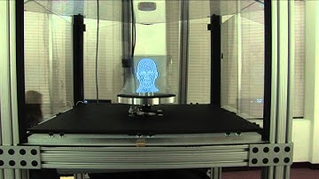 USC ICT 3D Display spin-up and fly-around raw footage